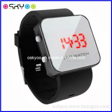 Fashion Sport Silicone LED Mirror Digital Unisex Watches (LED-02)